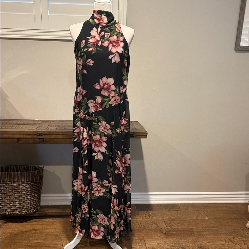 Rachel Zoe Black Floral Maxi Dress